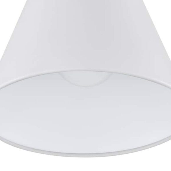 Hampton Bay Finley 8 in. 1-Light White and Chrome Semi-Flush Mount Ceiling Light - Picture 8 of 9